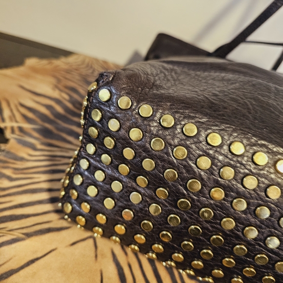 Rebecca Minkoff Studded Dk.Leather Handbag EUC - Picture 5 of 9